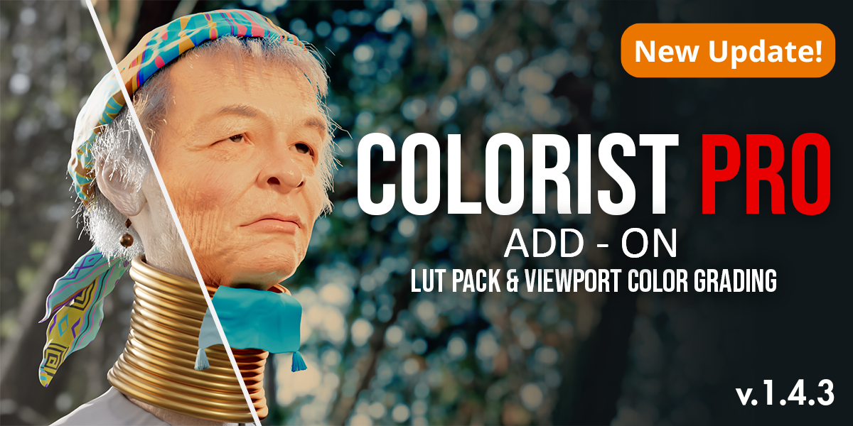 电影级预设好莱坞专业调色师Blender插件Colorist Pro – Luts & Viewport Color Grading