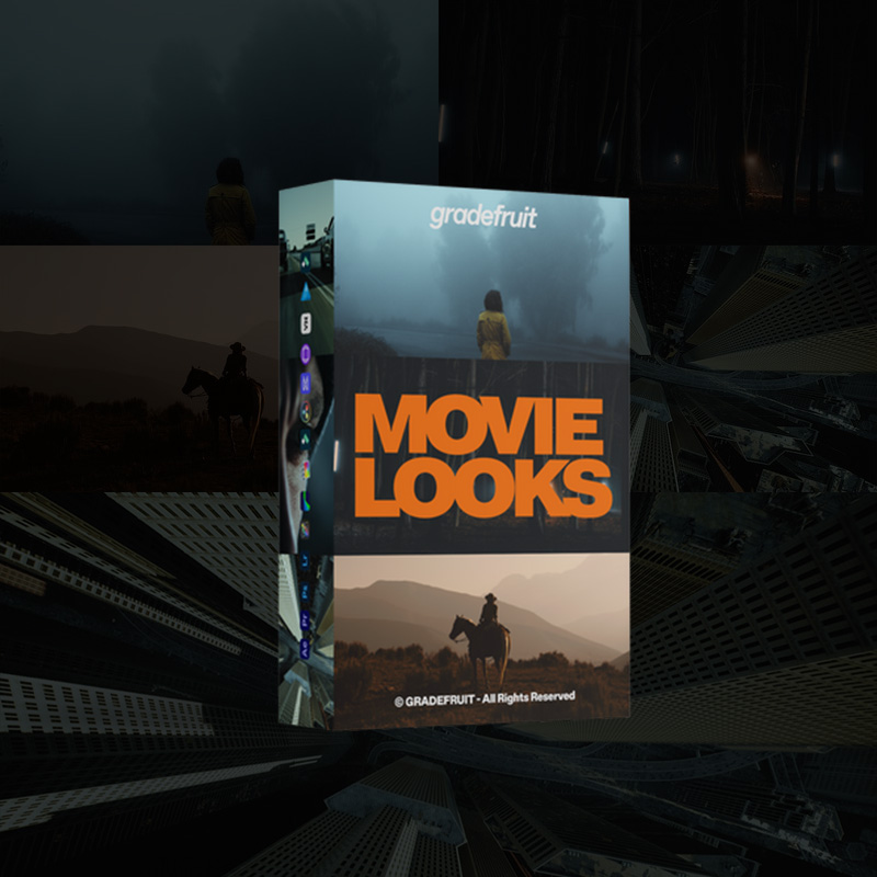 电影调色LUT预设 好莱坞复古风格LR预设包 GradeFruit 15款达芬奇PR/FCPX/剪映通用 Movie Looks LUTs & LR Presets